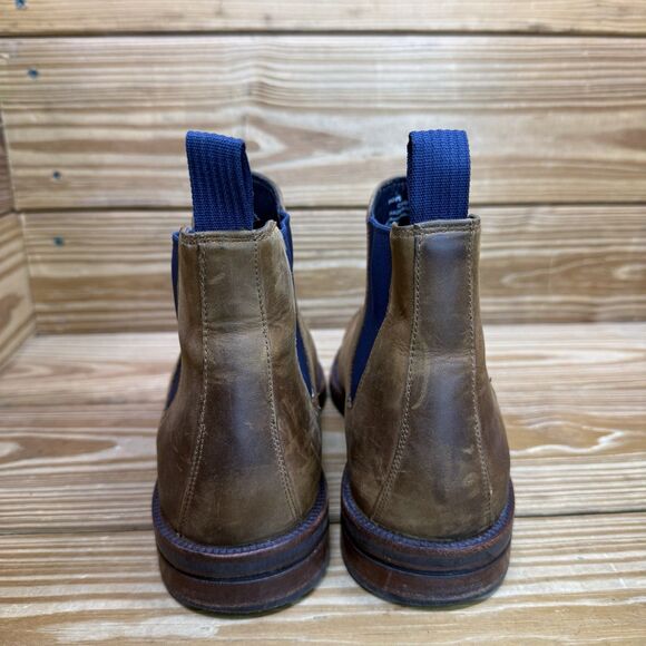 Cole Haan Man 9 Boots Wakefield Grand Dogwood Peacoat Ankle Boots Brown Leather - Picture 5 of 8